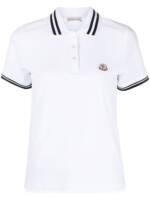 Moncler Gestreiftes Poloshirt - Weiß