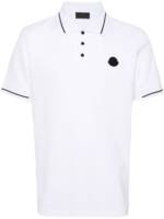 Moncler Poloshirt mit Logo-Patch - Weiß