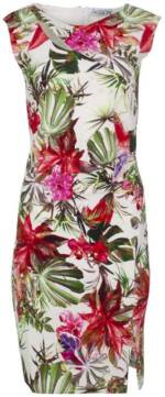 Passioni Midikleid Elegantes Kleid mit tropischen Druck mit Blumendruck