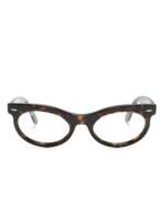 Ray-Ban Wayfarer Brille mit ovalem Gestell - Braun