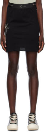 Rick Owens Black Champion Edition Sacrimini Miniskirt