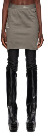 Rick Owens Gray Champion Edition Sacrimini Miniskirt