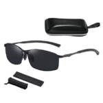Rnemitery Sonnenbrille Herren Polarisiert Metallrahmen Sonnenbrille UV400 Schutz Sportbrille