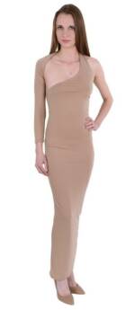 Sarcia.eu Maxikleid John Zack Beige Maxi mit einem Ärmel S