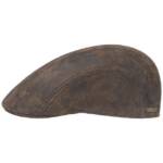 Stetson Schiebermütze Stetson Madison Leather Flat Cap Herren Schiebermütze Braun (nein)