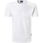 Strellson Herren T-Shirt weiß Baumwolle meliert