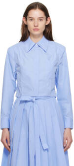 3.1 Phillip Lim Blue Cropped Shirt