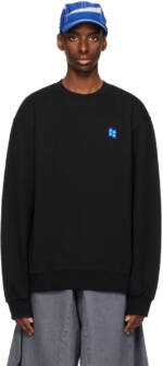 ADER error Black Significant Crewneck Sweatshirt