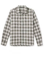 Acne Studios - Logo-Appliquéd Checked Cotton-Flannel Shirt - Men - White - L