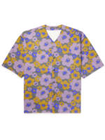 Acne Studios - Printed Organic Cotton-Poplin Shirt - Men - Purple - XS