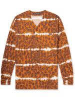 Acne Studios - Sandit Leopard-Print Herringbone Organic Cotton-Blend Shirt - Men - Brown - S