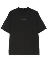 Balenciaga T-Shirt mit Nieten-Logo - Schwarz