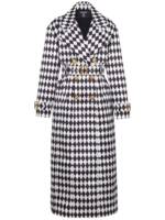 Balmain Trenchcoat mit Rautenmuster - Schwarz