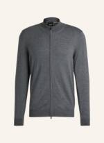 Boss Strickjacke Balonso-L Regular Fit grau