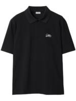 Burberry Poloshirt mit Logo-Patch - Schwarz