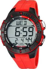 CALYPSO WATCHES Digitaluhr Calypso Herren Uhr Sport K5607/5, (Digitaluhr), Herren Armbanduhr rund, PURarmband rot, Sport