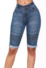 CHENIN 3/4-Jeans Jeans damen sommer 3/4 hose damen sommer damen sommer kurze jeans 3/4-jeans für damen, kurze hose, hohe taille, hohe taille