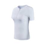 CHENIN Kurzarmbluse UV-Schutzshirt Damen Kurzarm Sonnenschutzshirt 1/4 Reißverschluss Badeshirt-Badeanzug, schnell trocknender Badeshirt-Split-Badeanzug