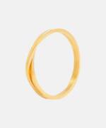 Charlotte Wooning Fingerring Damen Gold - Double Stripe Ring vergoldet Wickelring - Größe 52, Silber 925, 18 Karat vergoldet