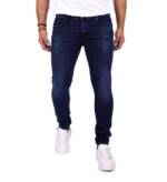 Denim Distriqt Slim-fit-Jeans Herren Basic Slim Fit Jeans mit stretch Blau 1076 W30/L32