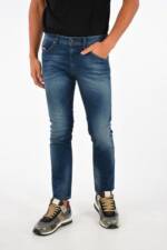 Diesel Slim-fit-Jeans Herren Thommer 084GR Blau, Röhrenjeans, Stretch, 5-Pocket-Style, Used-Look, Länge: L32