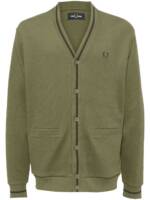 Fred Perry Cardigan mit Logo-Stickerei - Grün