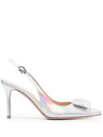 Gianvito Rossi Spitze Pumps im Metallic-Look 95mm - Grau