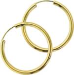 GoldDream Paar Creolen GoldDream Damen Creolen Ohrring 40mm (Creolen), Damen Creolen Ohrring aus 333 Gelbgold - 8 Karat, Farbe: goldfarben