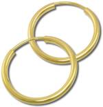 GoldDream Paar Creolen GoldDream Gold Ohrring Creolen 20mm (Creolen), Damen Creolen 333 Gelbgold - 8 Karat, Farbe: gold