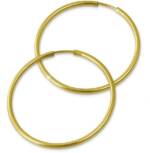 GoldDream Paar Creolen GoldDream Gold Ohrring Creolen 40mm (Creolen), Damen Creolen 333 Gelbgold - 8 Karat, Farbe: gold