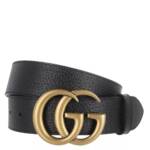 Gucci Gürtel - GG Marmont Belt Leather - Gr. 90 - in Schwarz - für Damen
