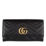 Gucci Portemonnaie - GG Marmont Continental Wallet Leather - Gr. unisize - in Schwarz - für Damen