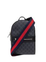 Gucci Rucksack aus Leder mit Monogramm - Schwarz