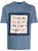 Gucci T-Shirt mit grafischem Print - Blau