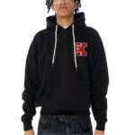 Karl Kani Hoodie Karl Kani Retro Patch Hoodie Herren Kapuzenpullover schwarz (1-tlg)