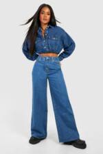 Lockere Basics Boyfriend-Jeans - Mid Blue - 38, Mid Blue
