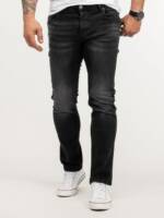 Lorenzo Loren Regular-fit-Jeans Herren Jeans Stretch Dunkelgrau LL-4004