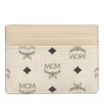 MCM Portemonnaies - Aren Visetos Card Case Mini - Gr. unisize - in Creme - für Damen