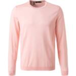 Maerz Herren Pullover rosa Merinowolle unifarben