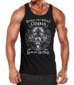 Neverless Tanktop Herren Tank-Top Lieber ein Wolf Odins als ein Lamm Gottes Wikinger nordische Mythologie Muskelshirt Muscle Shirt Neverless® mit Print