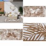 Outdoor-Teppich Braun und Weiß 80x150 cm Beidseitig Nutzbar - Outdoor-Teppich - Outdoor-Teppiche - Home & Living