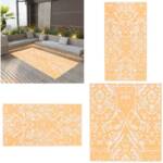 Outdoor-Teppich Orange und Weiß 80x150 cm PP - Outdoor-Teppich - Outdoor-Teppiche - Home & Living