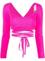 Patou Cropped-Top mit Schnürung - Rosa