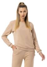 RedBridge Sweatshirt Red Bridge Damen Sweatshirt Rundhals Pullover Beige 3XL Premium Qualität