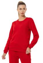 RedBridge Sweatshirt Red Bridge Damen Sweatshirt Rundhals Pullover Rot L Premium Qualität