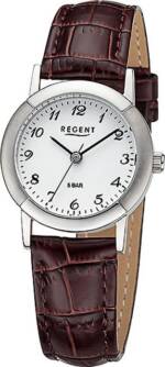Regent Quarzuhr Regent Damen Armbanduhr Analog, (Analoguhr), Damen Armbanduhr rund, extra groß (ca. 25mm), Lederarmband