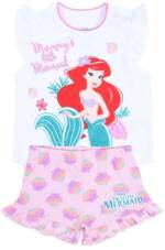 Sarcia.eu T-Shirt & Shorts Weiße Bluse + Shorts Ariel DISNEY 9-12 Monate