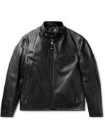 Schott - Classic Racer Slim-Fit Leather Biker Jacket - Men - Black - XL