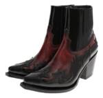 Sendra Boots 16598 Schwarz Rot Stiefelette Rahmengenähte Damen Westernstiefelette