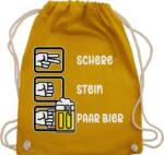 Shirtracer Turnbeutel Schere Stein Paar Bier - Trink Spruch Bierliebhaber Lustig Sauf, Party & Alkohol Herren
